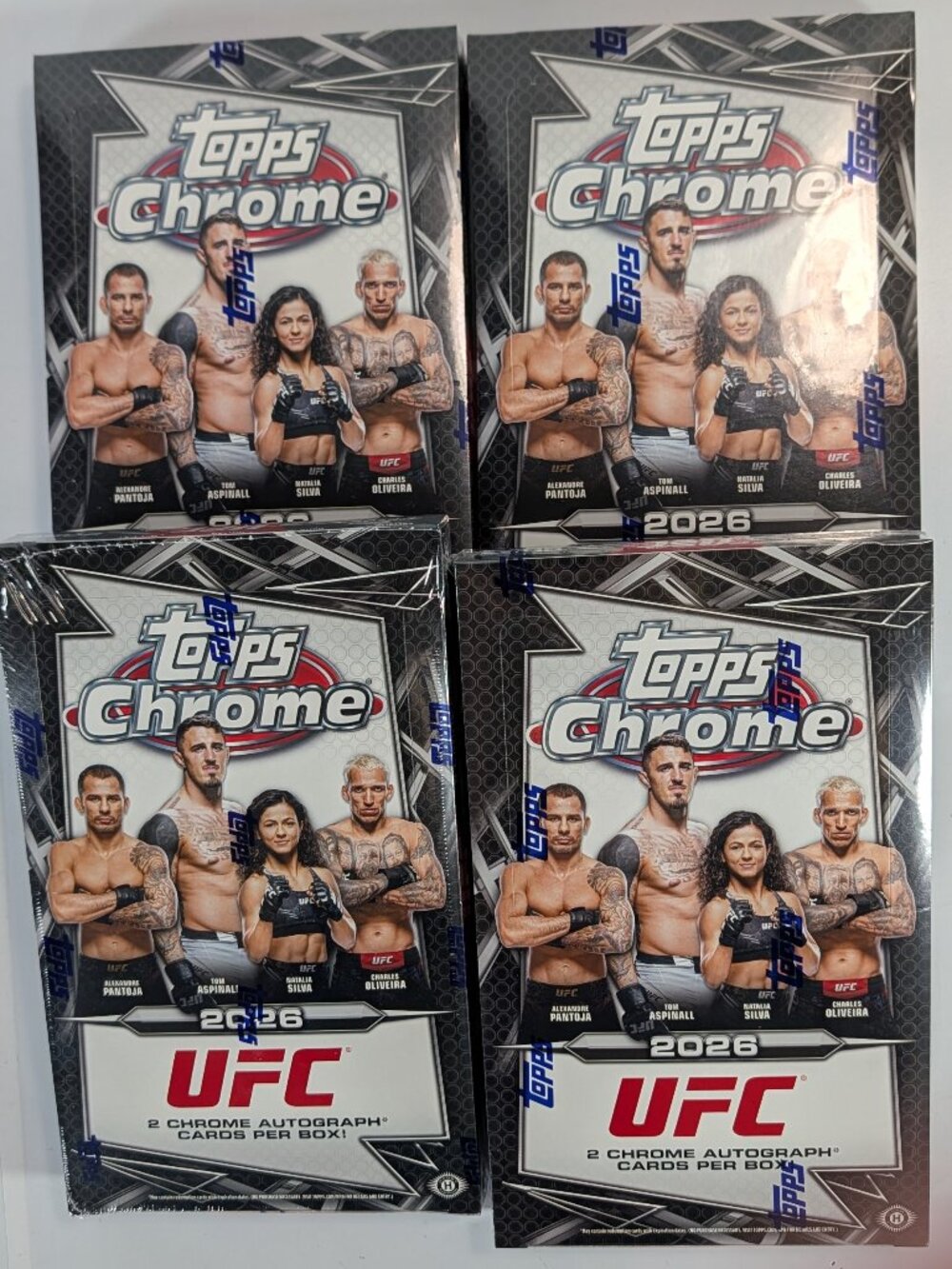 Lot of 4 2026 Topps Chrome UFC Hobby Box New/Sealed in hand and ready to ship